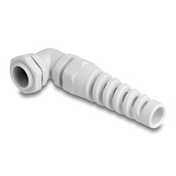 DeLOCK Presse-étoupe PG11 angulé 90° avec décharge de traction, gris