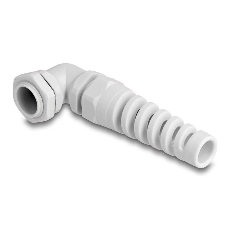 DeLOCK Cable Gland with strain relief 90° angled PG11 grey