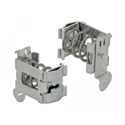 DeLOCK Fixation de blindage pour rail DIN - Diamètre du câble 10 - 20 mm