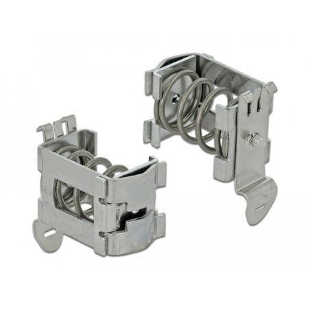DeLOCK Shield Clamp for DIN Rail - Cable diameter 10 - 20 mm