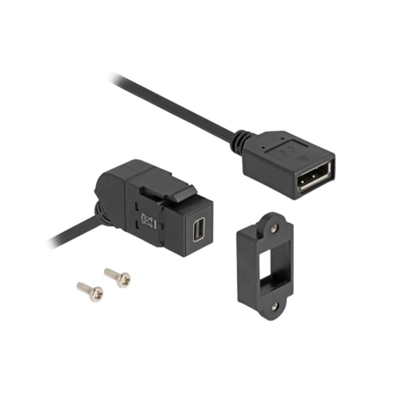 DeLOCK 67155 cable gender changer Mini DisplayPort DisplayPort Black