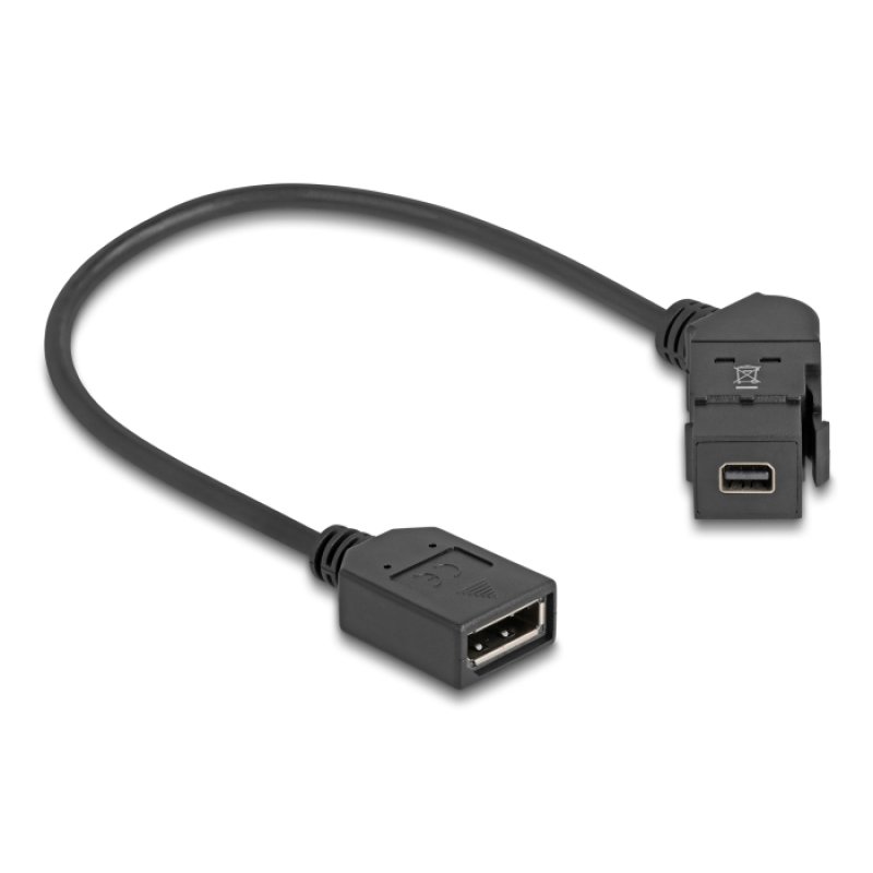 DeLOCK 67155 cable gender changer Mini DisplayPort DisplayPort Black