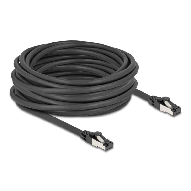 Delock RJ45 Netzwerkkabel Cat.8.1 S/FTP 10 m bis 40 Gbps schwarz
