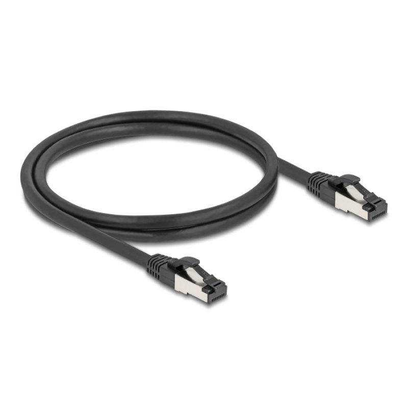 Delock RJ45 Netzwerkkabel Cat.8.1 S/FTP 1 m bis 40 Gbps schwarz