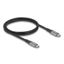 DeLOCK 81191 câble USB USB4 Gen 2x2 1 m USB C Noir, Gris
