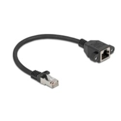DeLOCK 90773 câble de réseau Noir 0,25 m Cat6a S/FTP (S-STP)