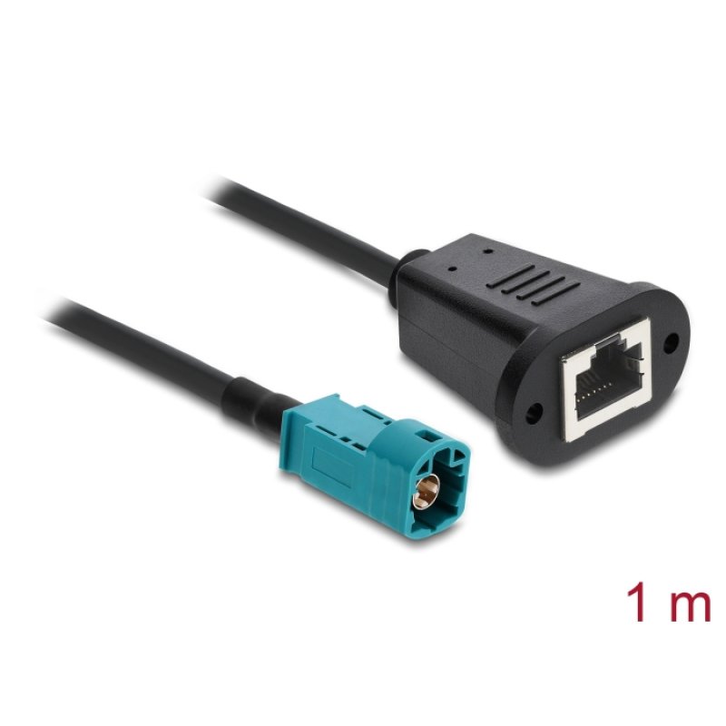 DeLOCK 90699 câble coaxial 1 m HSD Z RJ-45 Noir, Bleu