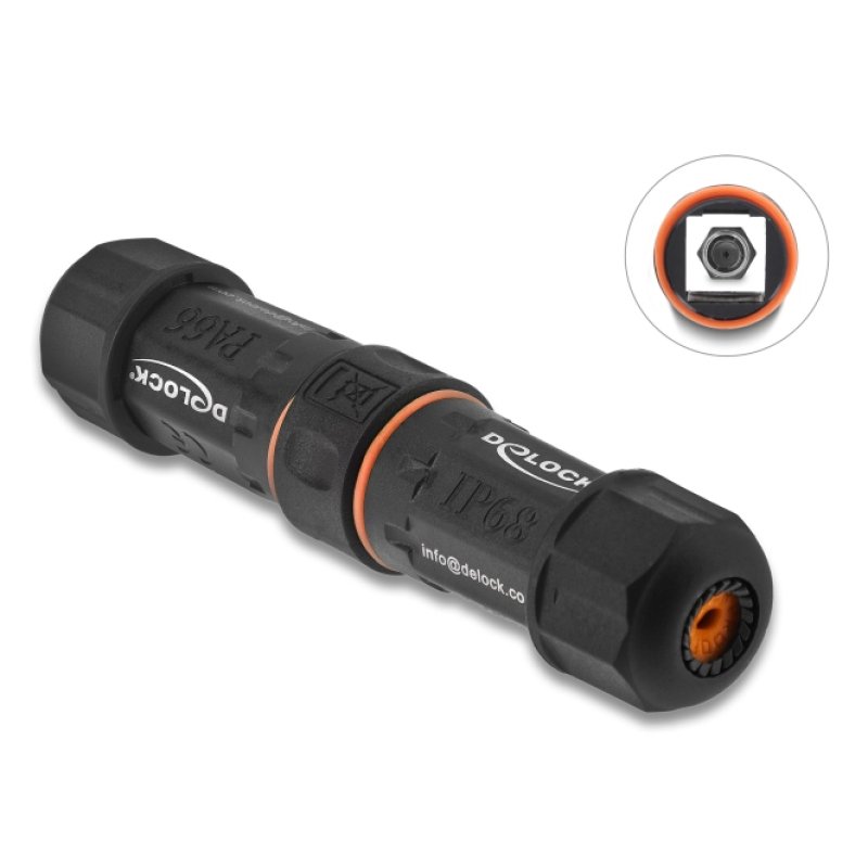 DeLOCK 90708 presse-étoupe Noir Plastique 1 pièce(s)