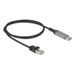 DeLOCK 60755 câble de réseau Noir, Anthracite 1 m Cat6