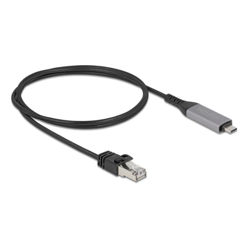 Delock USB LAN Kabel USB Type-C™ zu RJ45 Gigabit Ethernet 1 m