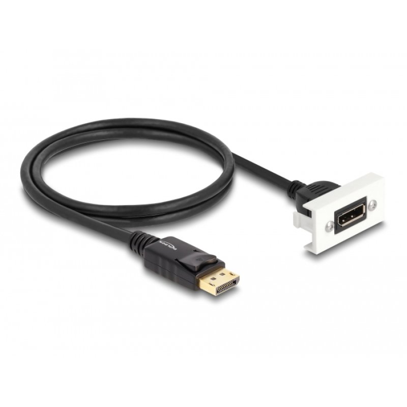 DeLOCK Module Easy 45 DisplayPort 8K 30 Hz avec câble court, 22,5 x 45 mm