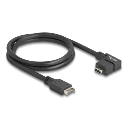 Delock USB 10 Gbps Kabel Typ-E Key A 20 Pin Stecker zu USB Type-C™ Buchse gewinkelt 70 cm
