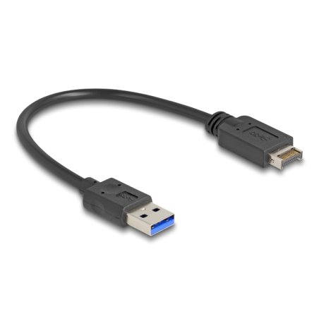 DeLOCK Câble USB 10 Gbps Type-E Key A 20 broches mâles vers USB Type-A mâle 30 cm