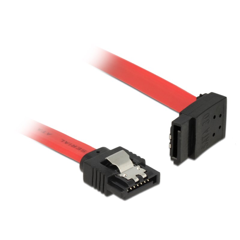DeLOCK SATA III/SATA III, 0.2 m SATA cable SATA 7-pin Black, Red