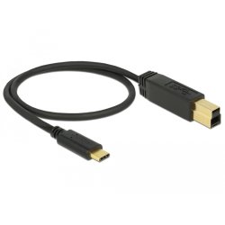 DeLOCK 83674 câble USB USB 3.2 Gen 2 (3.1 Gen 2) 0,5 m USB C USB B Noir
