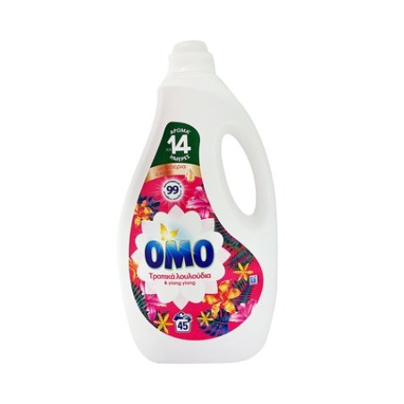 Omo Liquid Laundry Detergent Tropical Flowers & Ylang Ylang 225 Liters 45 Washes