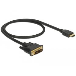Delock HDMI zu DVI 18 1 Kabel bidirektional 0,5 m