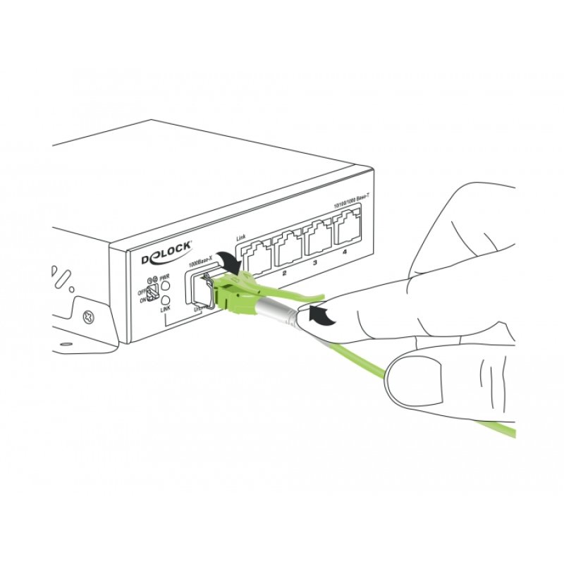 Delock Kabel Lichtwellenleiter LC LC Multimode OM5 Uniboot 1 m