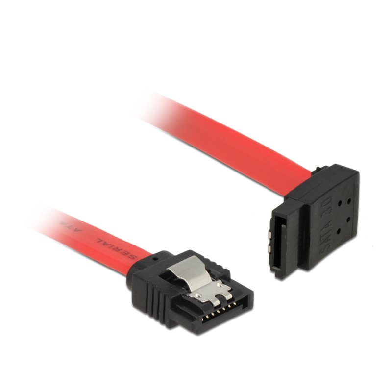 DeLOCK 0.3m, 2xSATAIII câble SATA 0,3 m SATA 7-pin Noir, Rouge