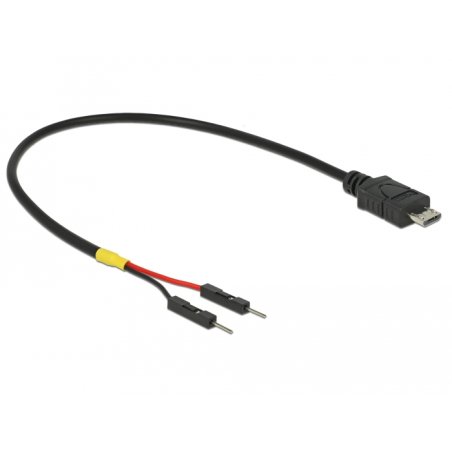 Delock USB Stromkabel Micro-B auf 2 x Pfostenstecker einzeln Strom 20 cm