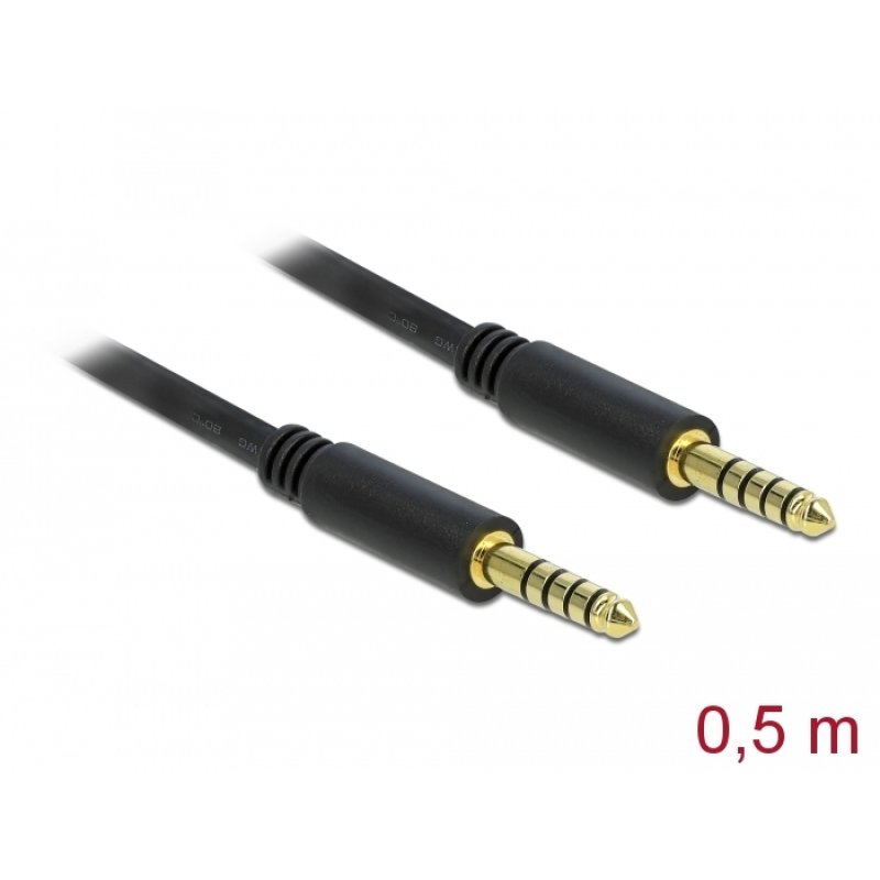 DeLOCK 85790 audio cable 0.5 m 4.4mm Black