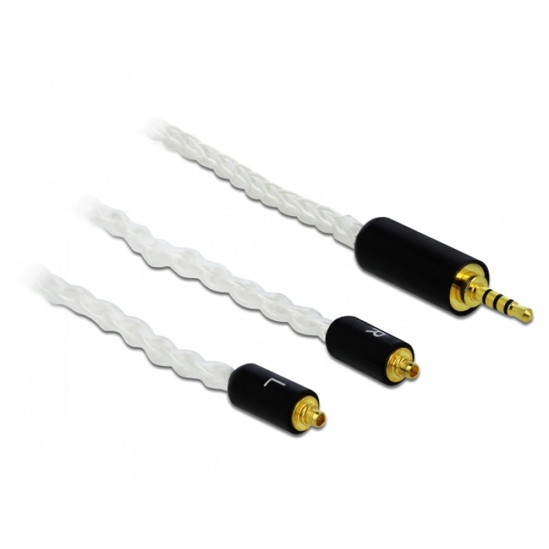 Delock Audio Kabel 2,5 mm 4 Pin Klinkenstecker zu 2 x MMCX Stecker 1,20 m