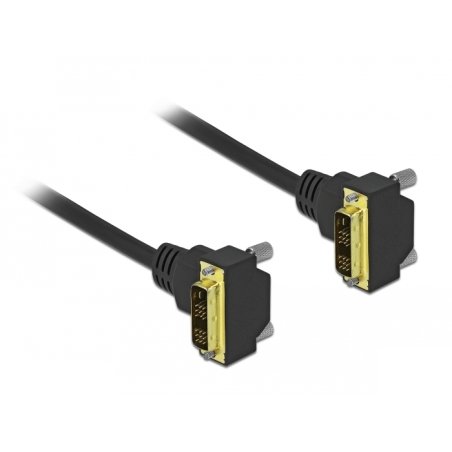 Delock DVI Kabel 18 1 Stecker gewinkelt zu 18 1 Stecker gewinkelt 3 m
