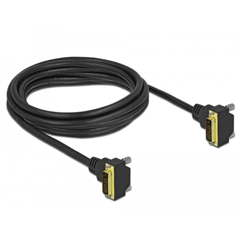 Delock DVI Kabel 18 1 Stecker gewinkelt zu 18 1 Stecker gewinkelt 3 m