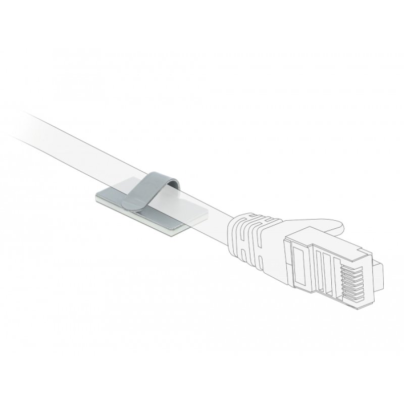 DeLOCK Cable clamp self-adhesive steel 10 pieces
