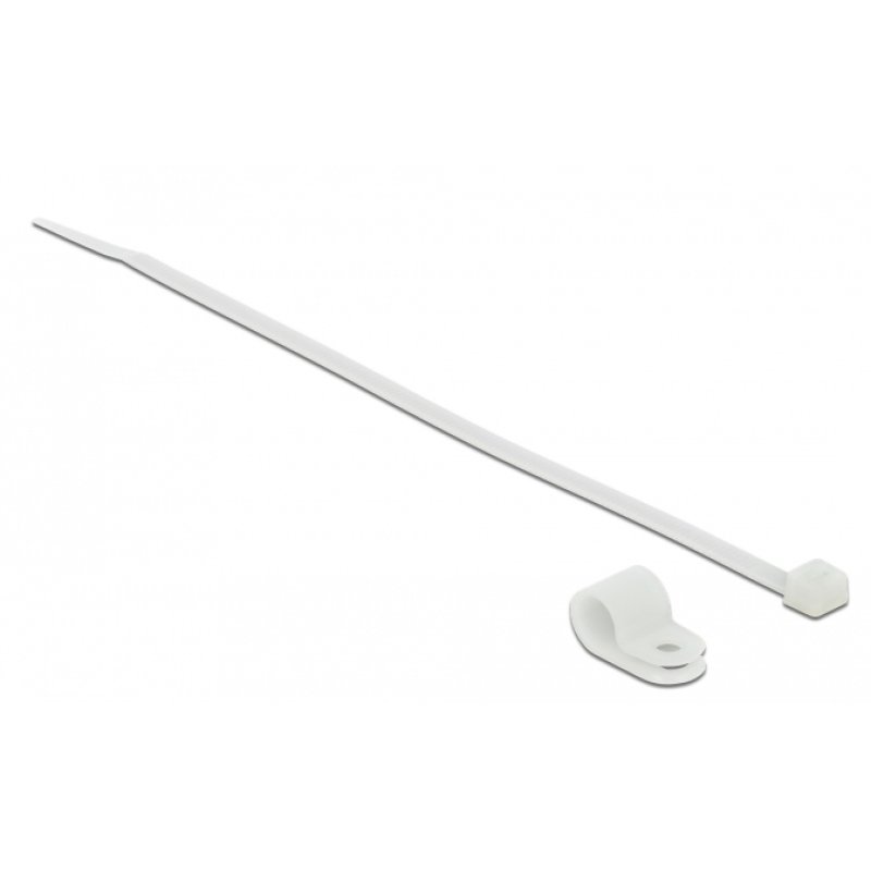 DeLOCK 18867 cable tie Screw mount cable tie Nylon White 10 pc(s)