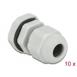 DeLOCK Cable Gland PG7 10 pieces grey