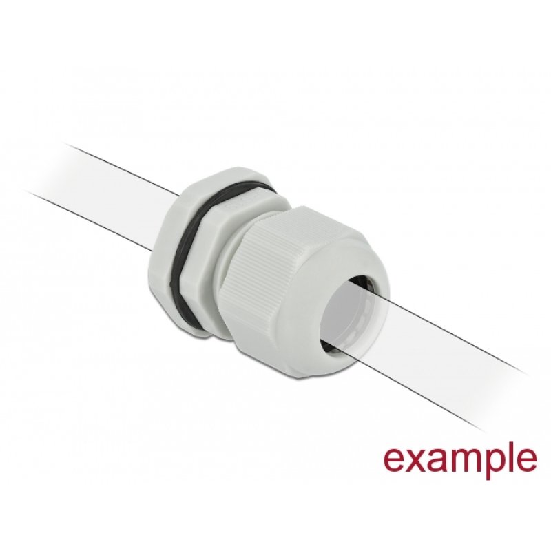 Delock Kabelverschraubung PG7 10 Stück grau