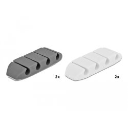 DeLOCK Support de câble avec 4 inserts, trapézoïdal, jeu de 4 unités