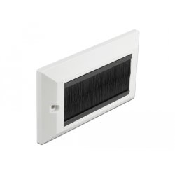 DeLOCK Cable Management Cover 146 x 86 mm with black Brush Strips