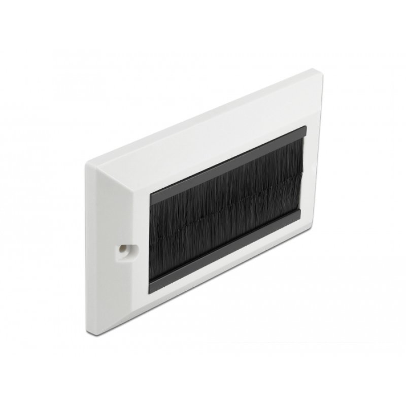 DeLOCK Cable Management Cover 146 x 86 mm with black Brush Strips