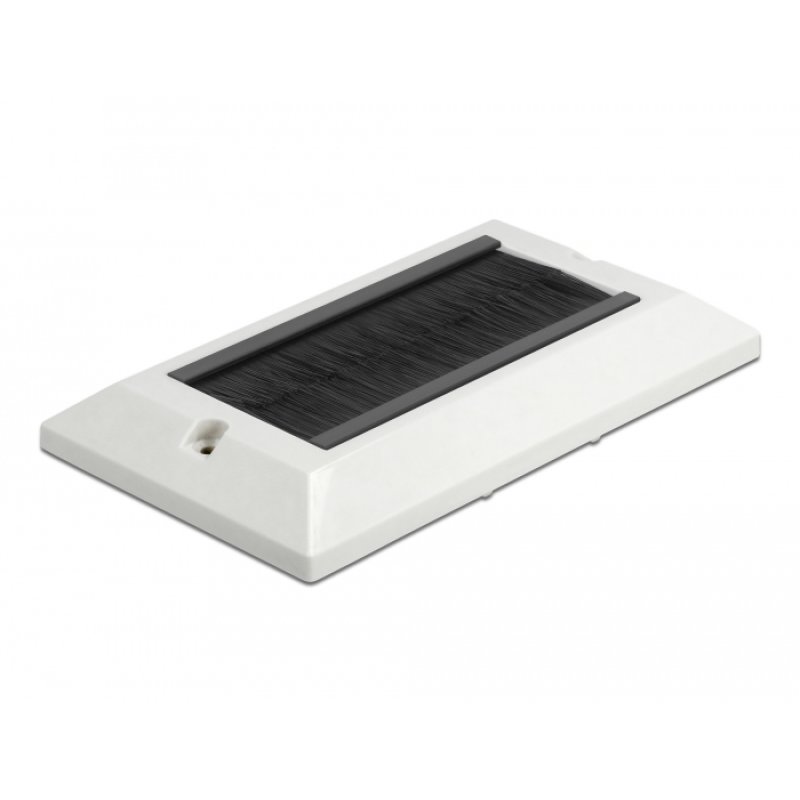 DeLOCK Capot de gestion des câbles 146 x 86 mm avec brosse noire