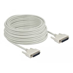 Delock Serielles Kabel D-Sub 25 Stecker zu Stecker 20 m