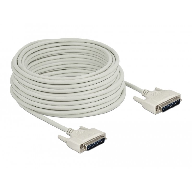 Delock Serielles Kabel D-Sub 25 Stecker zu Stecker 20 m