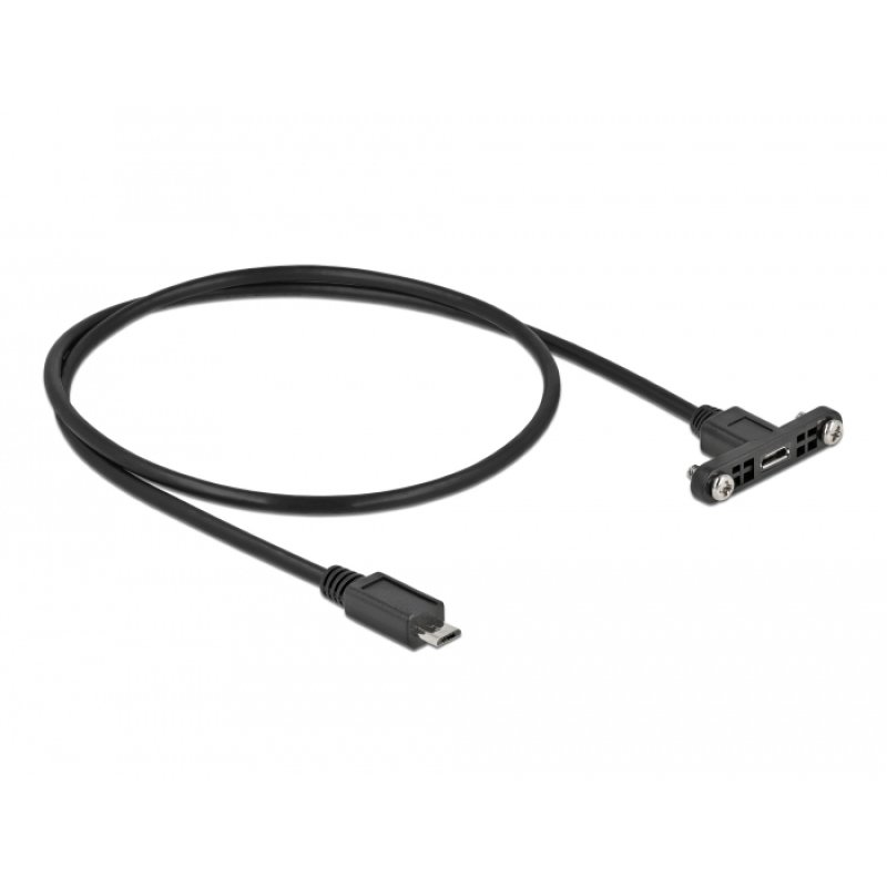 DeLOCK Câble USB 2.0 Micro-B femelle à montage sur panneau USB 2.0 Micro-B mâle 0,5 m