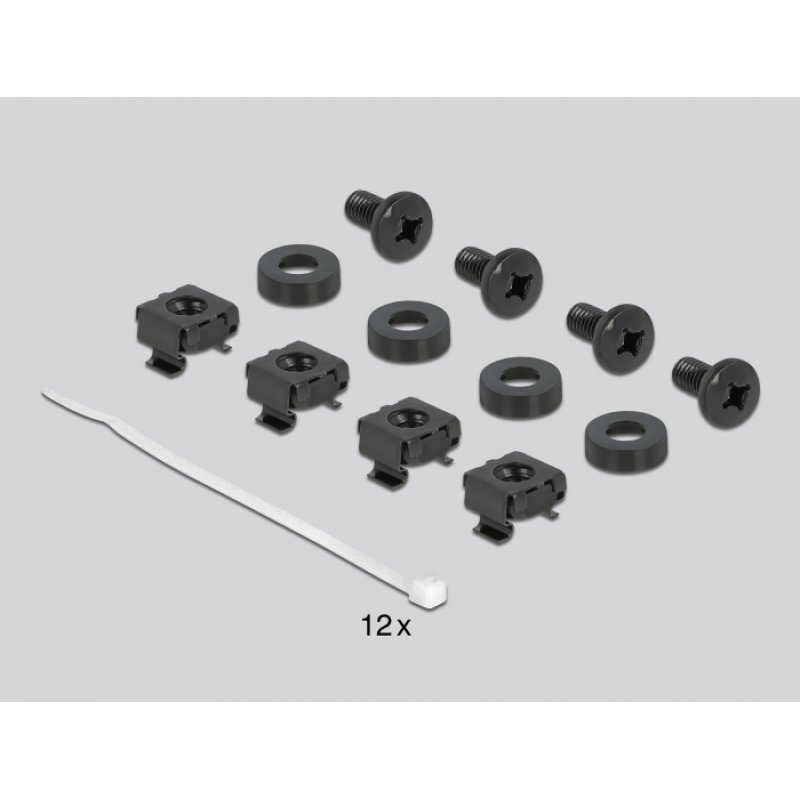 DeLOCK 10″ Cable Management Brush Strip with Cable Support Plate 1U black