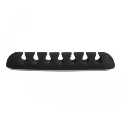 DeLOCK Set de 6 porte-câbles avec 7 prises de rétention noir