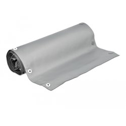 Delock Kabelschutzschlauch mit Knopfverschluss hitzebeständig 2 m x 70 mm grau / schwarz