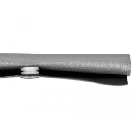 DeLOCK Cable protection sleeve with snap button fastener heat-resistant 2 m x 10 mm grey / black