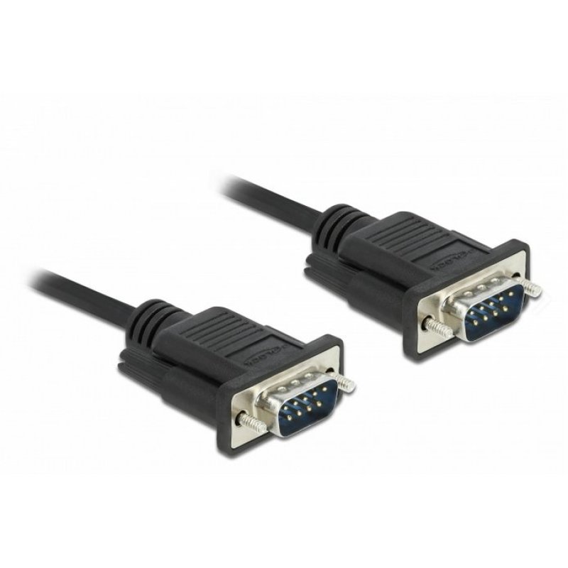 DeLOCK Serial Cable RS-232 D-Sub 9 male to male with narrow plug housing 3 m