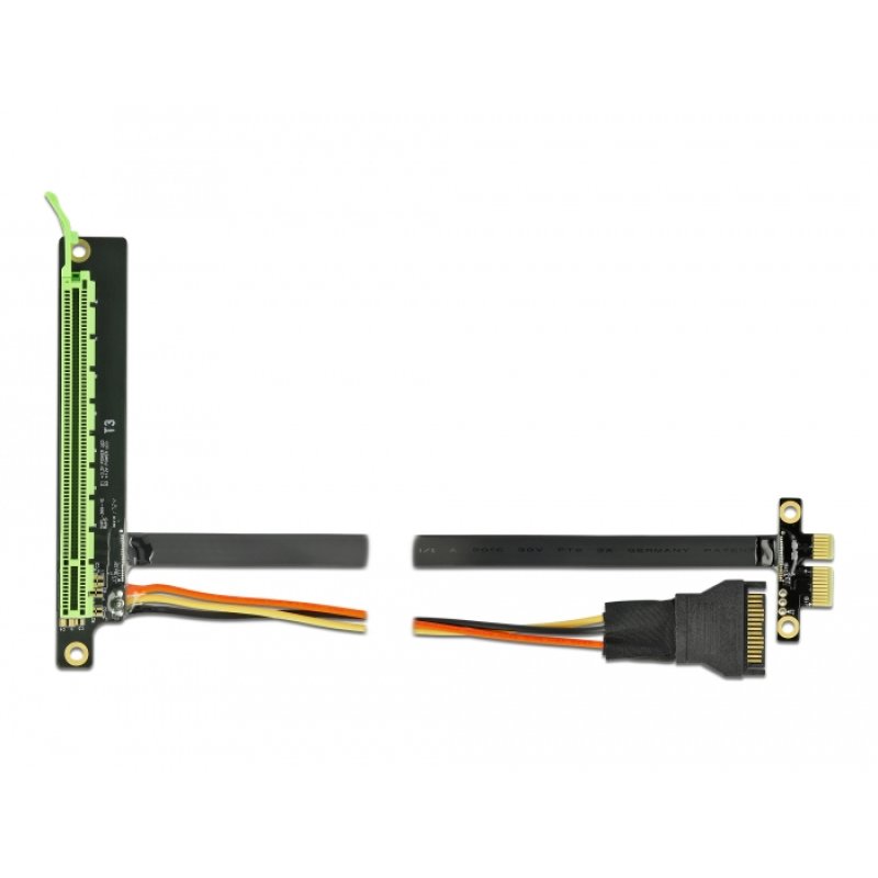 DeLOCK Carte d’adaptation PCI Express x1 à x16, avec câble flexible de 80 cm