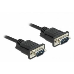 DeLOCK Serial Cable RS-232 D-Sub 9 male to male with narrow plug housing 10 m