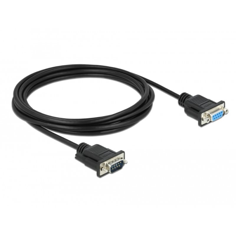 Delock RS-232 Kabel Seriell D-Sub9 Stecker zu Buchse mit schmalem Steckergehäuse 3 m