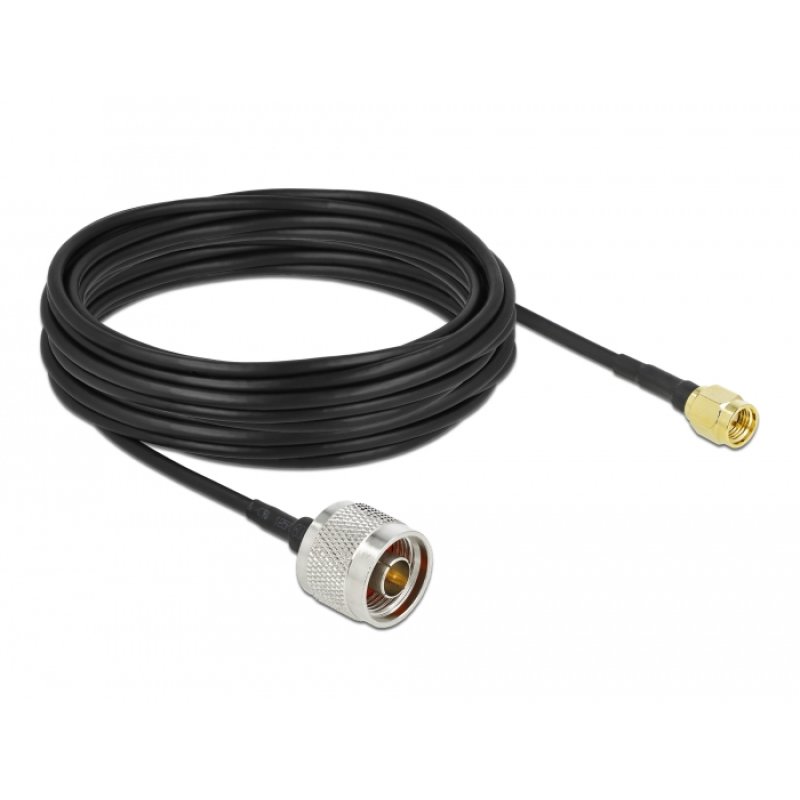 DeLOCK Antenna Cable N plug to SMA plug LMR/CFD100 10 m low loss