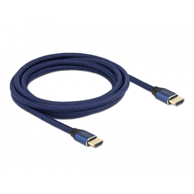 DeLOCK Câble HDMI à ultra haute vitesse, 48 Gbps 8K 60 Hz bleu 3 m certifié