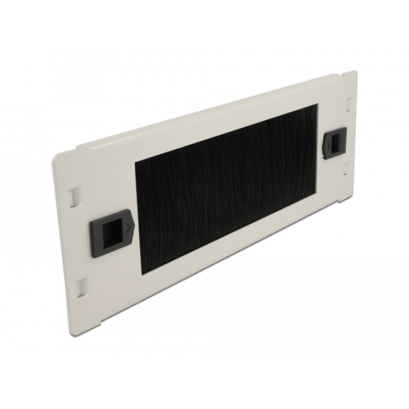 DeLOCK 10″ Cable Management Brush Strip tool free 2U grey